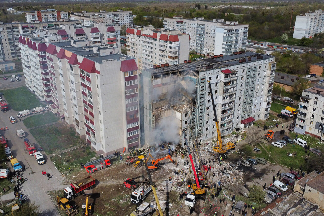 Residential Building In Uman Partially Destroyed As Result Of Missile Hit