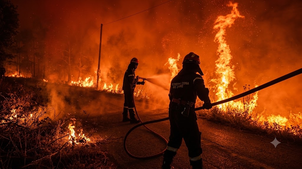 France and Spain Fire