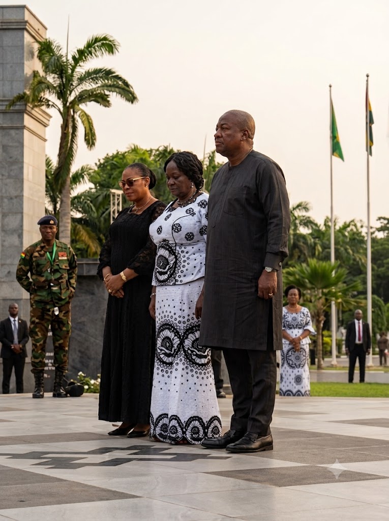 Mahama Unveils Cenotaph Honoring Late Defense Minister Omane Boamah