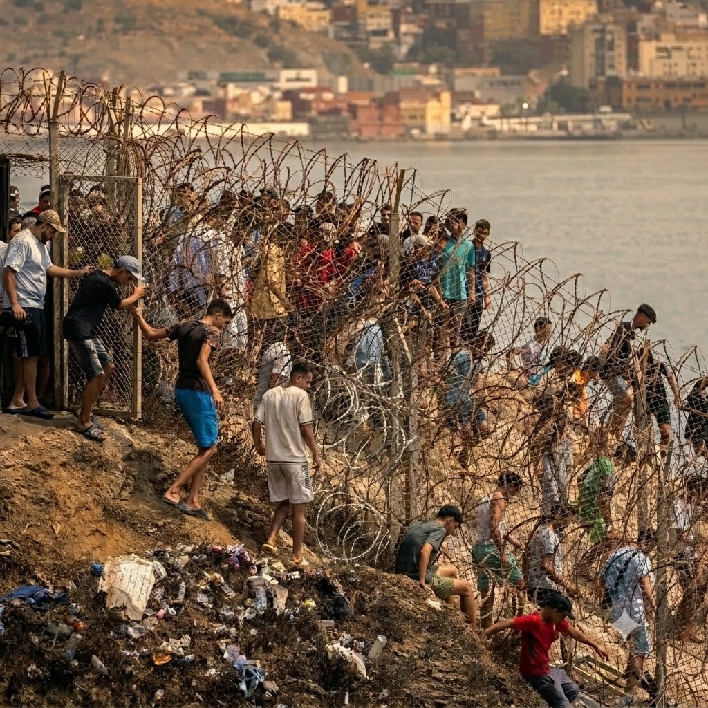 Overwhelmed as Up to 60,000 Migrants Cross From Morocco