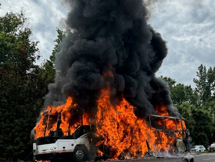 Two Dead, Four Injured in Fiery STC Bus Crash