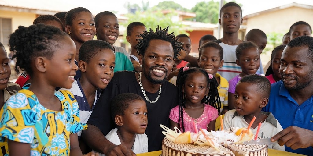 Fameye celebrates birthday with orphans