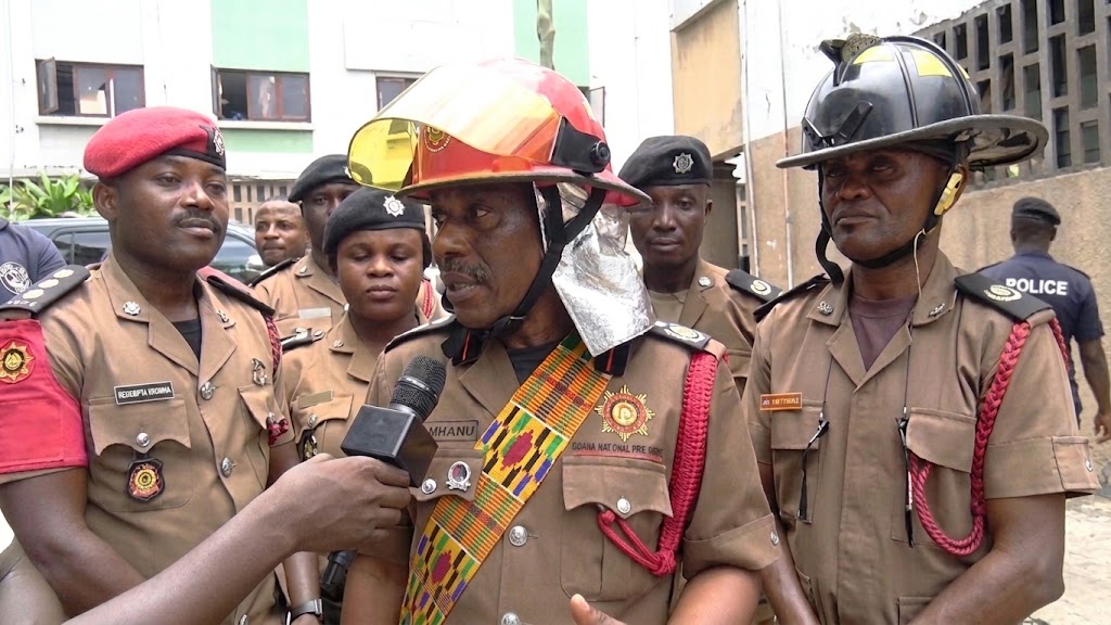 GNFS, Ghana Water Inspect Fire Hydrants Across Makola Market