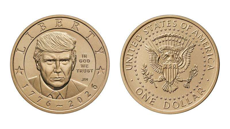 President Trump puts his face on a US $1 coin