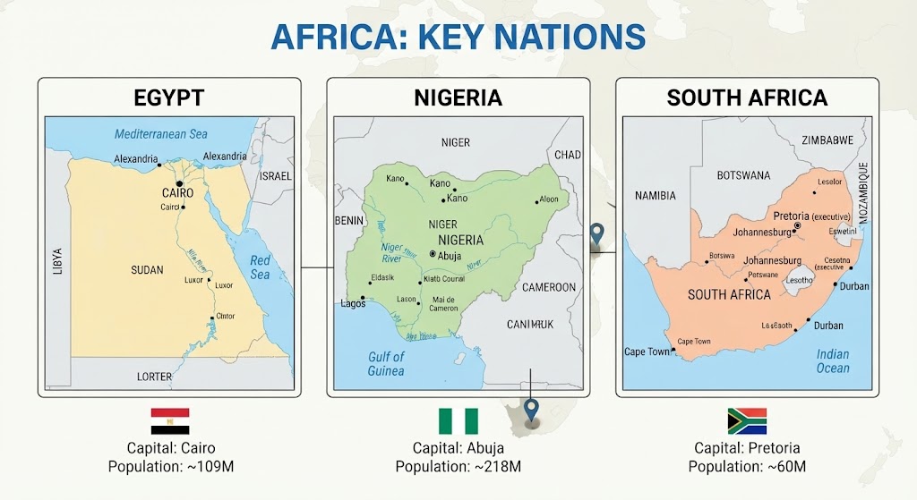 Presidents of Africa’s Three Largest Economies