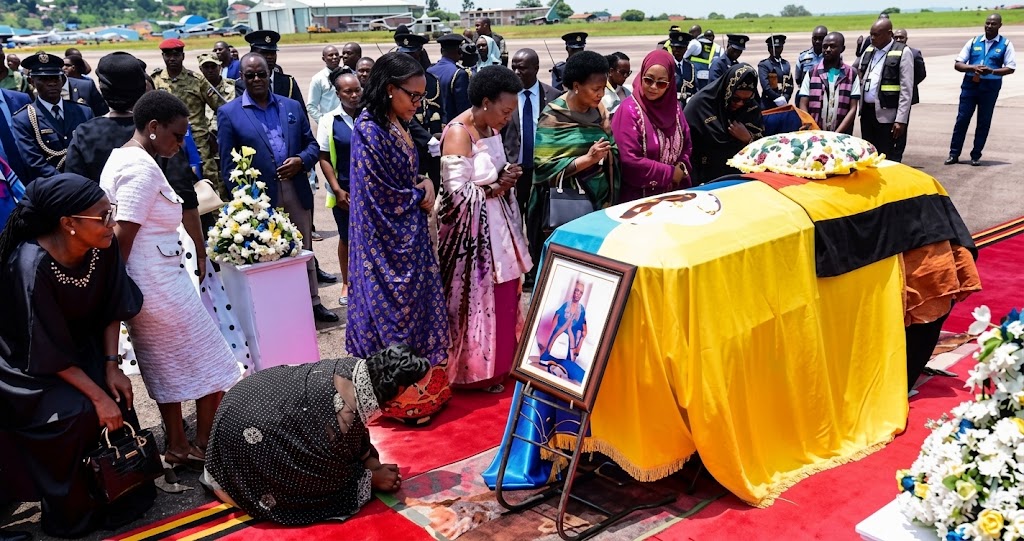 The body of King Oyo Nyimba Kabamba Iguru Rukidi IV