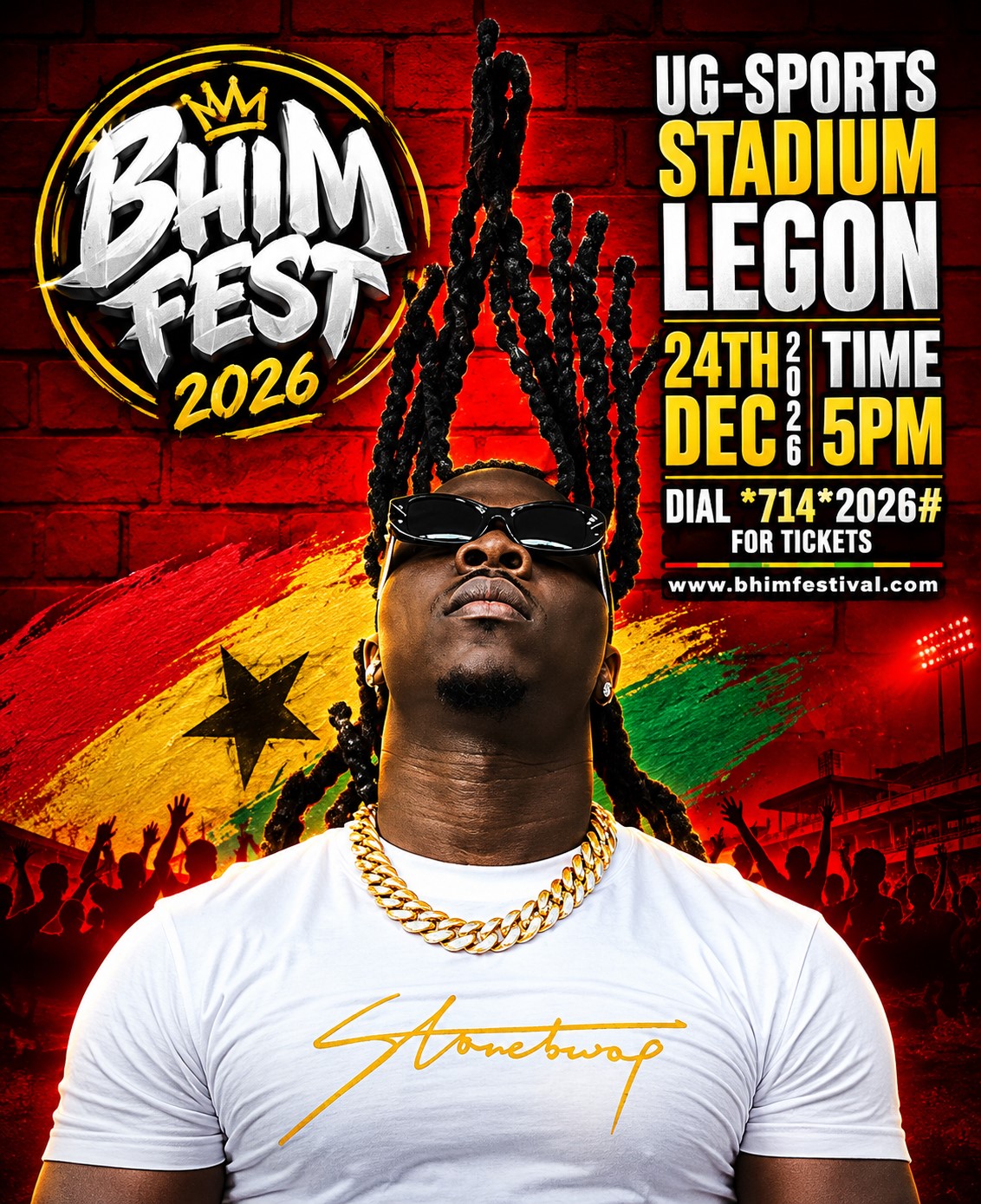 Stonebwoy Moves 2026 BHIM Festival to University of Ghana Sports Stadium