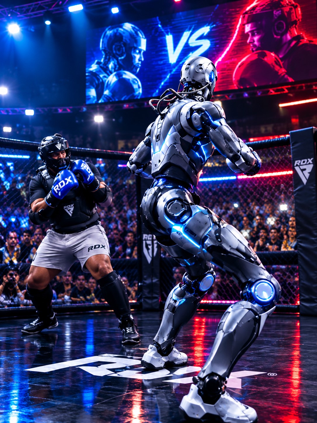 robot and human